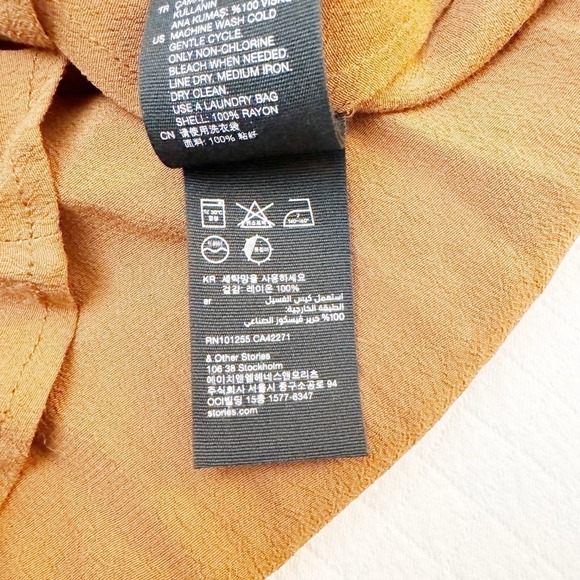 & Other Stories Brown Button Down Dress NWT Size 4 - Picture 3 of 8
